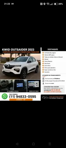 Renault Kwid Outsider 1.0 Flex 12V 5P Mec. 2023