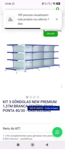 Kit 3 gôndolas new premium
