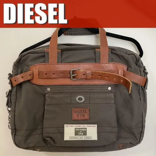 Diesel Stormy (bolsa de viagem / duffel bag / 2 em 1 em lona e couro).