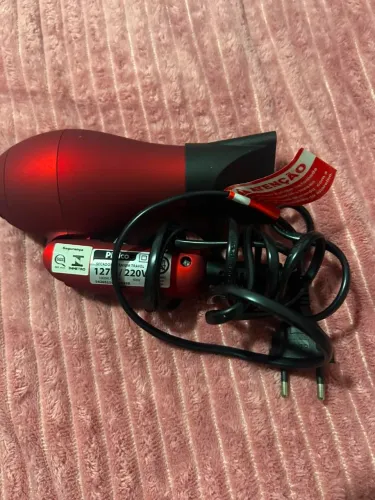 Secador de cabelo tatinium 1000W Philco bivolt vermelho 