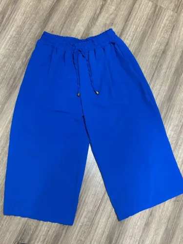 pantacourt feminina azul royal gg