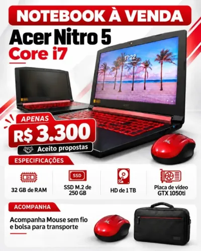 Notebook Acer Nitro 5 32Gb Ram