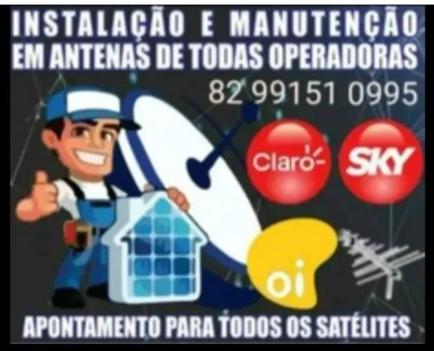 Apontamento e instalação de antenas