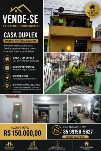VENDO DUPLEX NO ANTÔNIO BEZERRA
