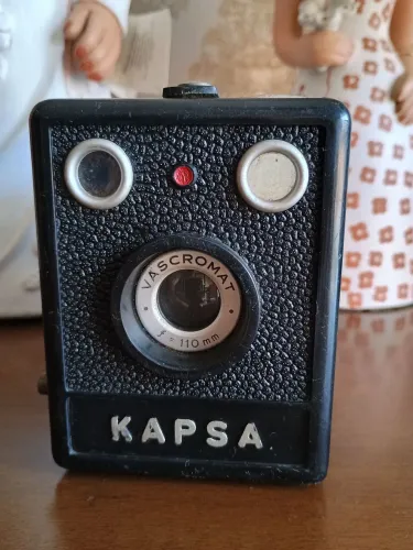 Camera Fotográfica Kapsa 1950 Pinta Vermelha Único dono Excelente