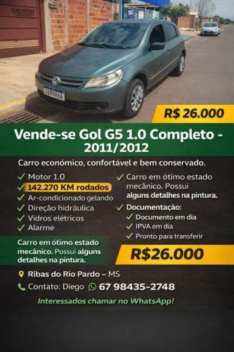 Imagem de Volkswagen Gol Geração V 1.0 8V MI Total Flex Mec. 4P 2012
