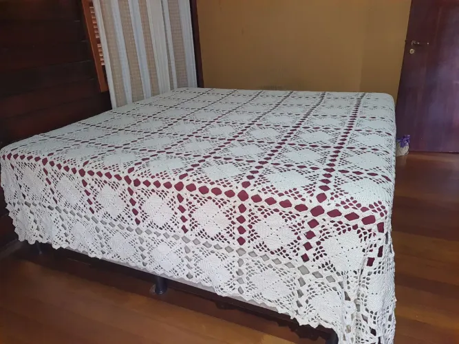 Colcha de tricô, barbantes para cama King Size