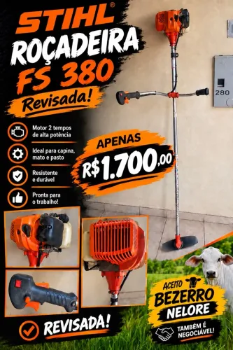 Roçadeira FS 380 Stihl ! Revisada !