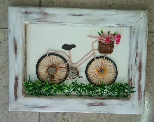 Quadro com bicicleta 