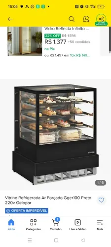 Balcão gelado gelopar (ar forçado-sobremesas, novo)