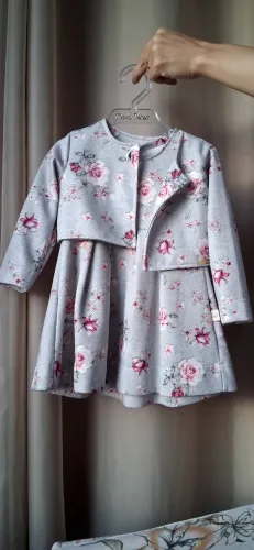 Vestido casado conjunto bebês 4 meses