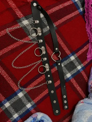2pçs kit colar gargantilha gotica punk emo