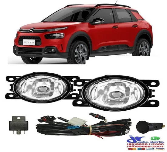 Kit Farol De Milha Auxiliar Citroen C4 Cactus 2019 2020