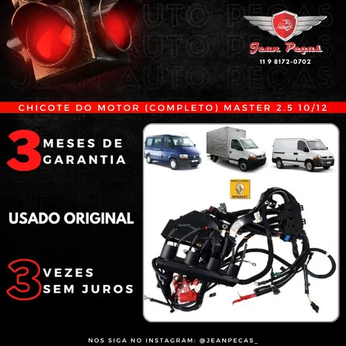 Chicote do motor - Completo - Master 2.5 2010 a 2012