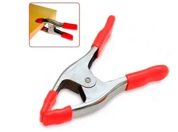 COD-FR50  Kit 2 Unidades Grampo Sargento Multiuso De Metal 10cm 4pol.  Arduino Automação 