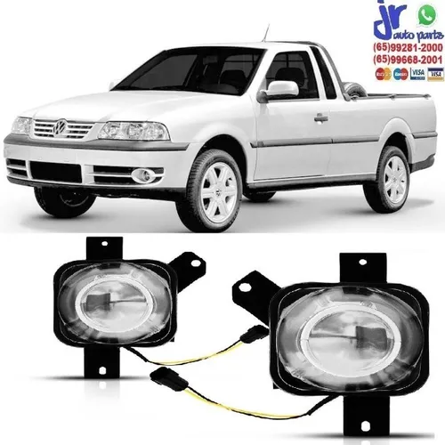 Kit Farol de Milha Saveiro G3 Fase 2 2003 2004 2005 Auxiliar Neblina   