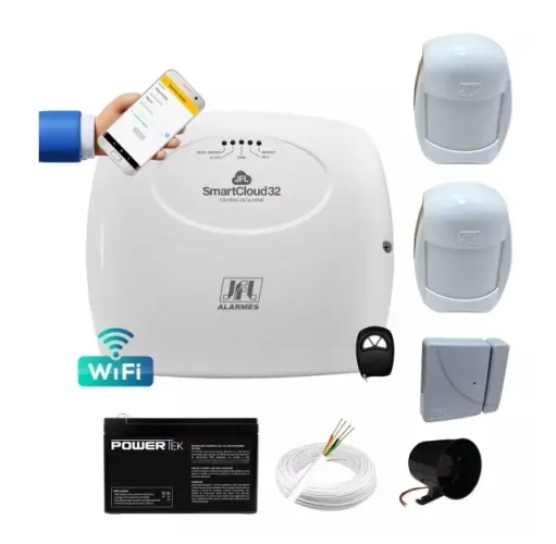 kit alarme instalado com aplicativo no celular garantia de 1 ano.