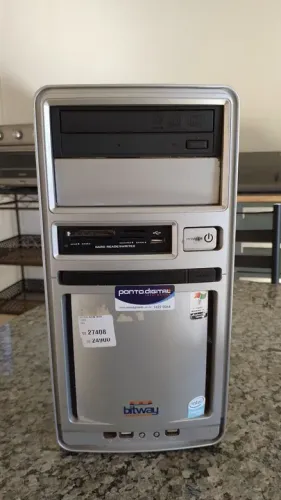 Gabinete placa mãe Asus p5kpl am se, memória 4g, DVR/DVD.<br>