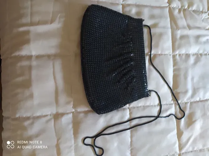 Bolsa para festa com brilho preta