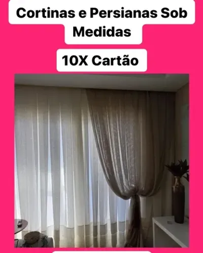 Cortinas E Persianas Sob medidas em 10X Cartão.