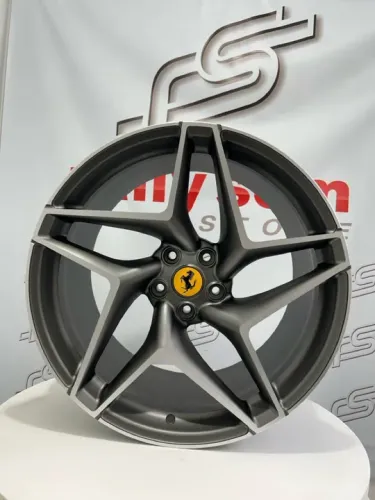 Rodas Ferrari F8 Grafite Diamantado 5x114 - 20x9 e 20x11 Offset 33