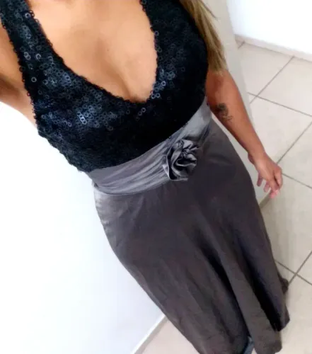 Vestido Festa paetê 
