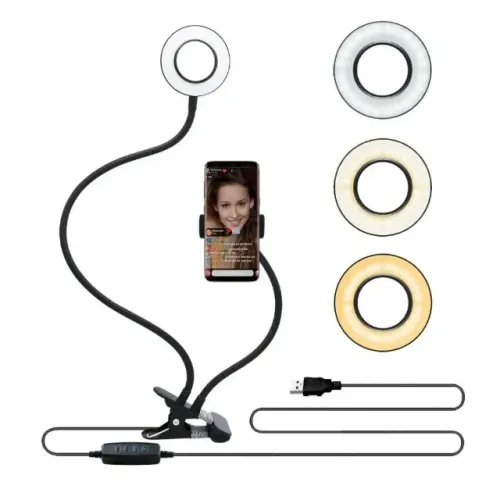 Ring Light Greika Com Suporte De Celular E Microfone para fazer Lives ou video Mod  AL-06I
