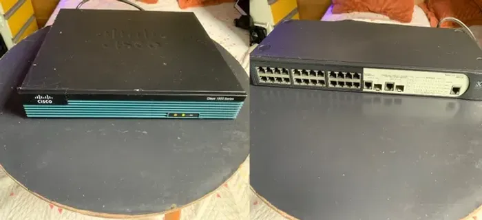 Roteador Cisco 1905 + Switch 3com 2226 Sfp Plus, No Estado!