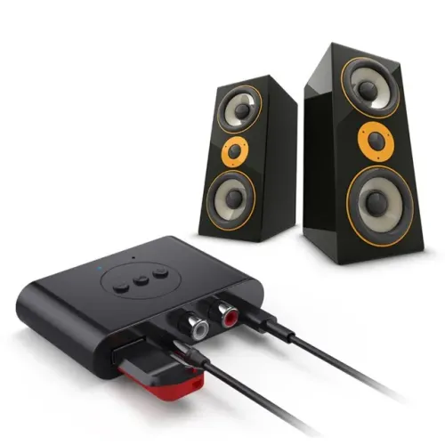 Adaptador Viva Voz Bluetooth 5.0 Receptor de Áudio RCA Sem Fio Carro Celular