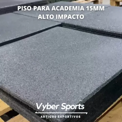 Piso para academia - Crossfit -15mm 1x1m Alto impacto