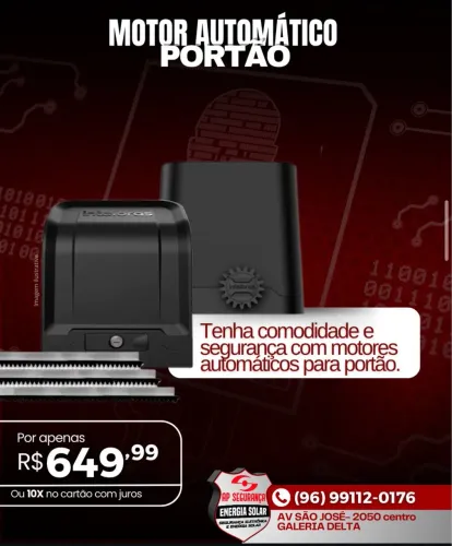 Motor para portão de garagem 