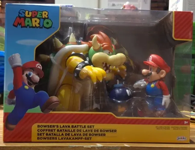Action Figure Mario vs Bowser Oficial