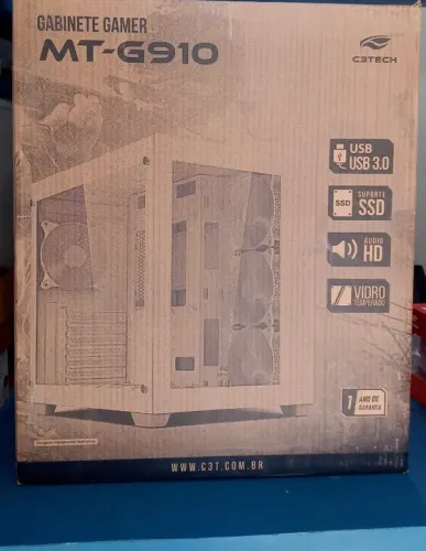 GABINETE GAMER AQUARIUS MT-G910BK C3TECH NOVO LACRADO FRETE GRÁTIS PARA MACEIÓ