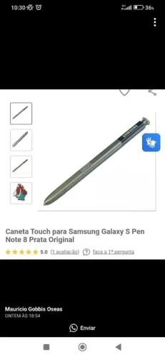 Caneta Touch Galaxy Note 8 