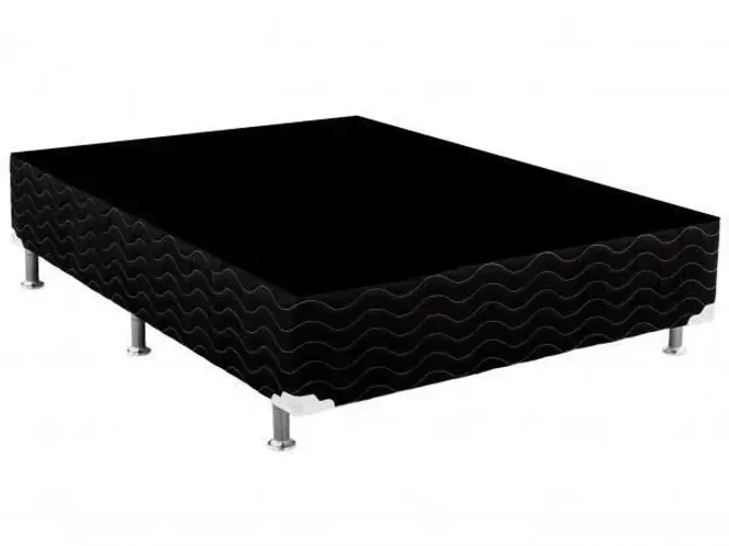 OFERTA especial Base Box casal Suede Preto