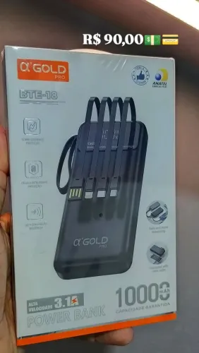 Carregador portátil 10000Mah 4 cabos