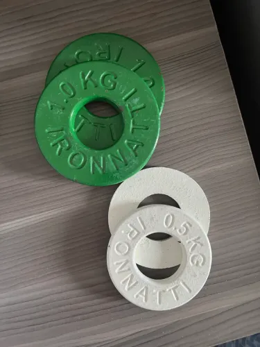 Anilhas olímpicas fracionadas iron natti 0,5kg e 1kg 