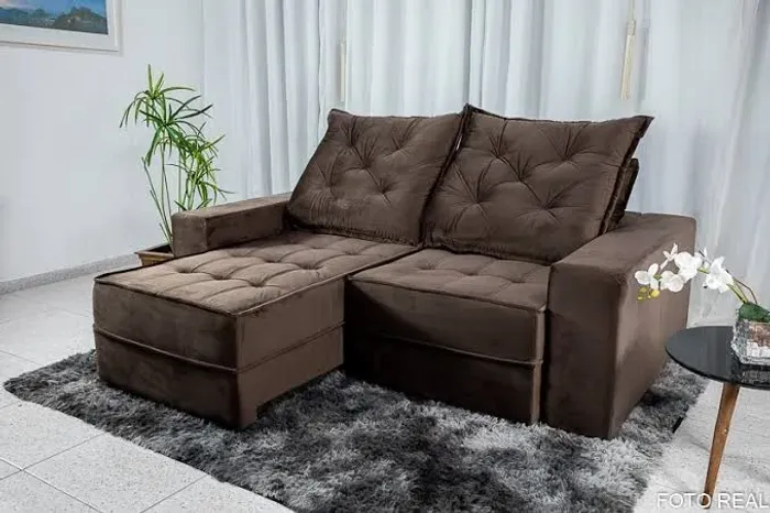 Sofá retrátil evidencie Berlim 210CM - FRETE GRATIS - ENTREGA HOJEEE !!