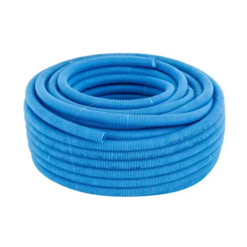 Mangueira Corrugada 25mm (3/4'') Azul rolo com 50 metros