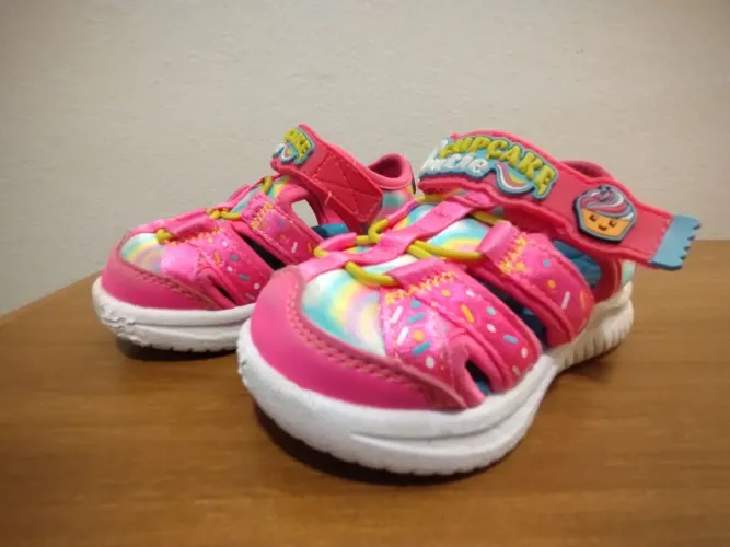 Sketechers Sandália Infantil Cupcake - Rosa com lilás 