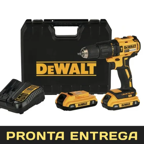 PARAFUSADEIRA/ FURADEIRA DEWALT COMPLETA (2 BATERIAS)