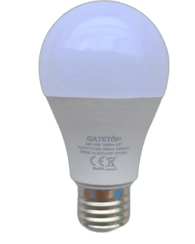 Lampada 12 volts (12 a 48 volts)6000k E27 10 wats branca fria