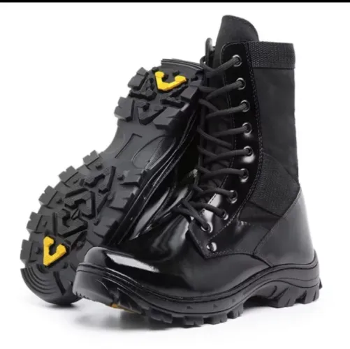 Bota Coturno Masculina Preta Couro, Nova, n42