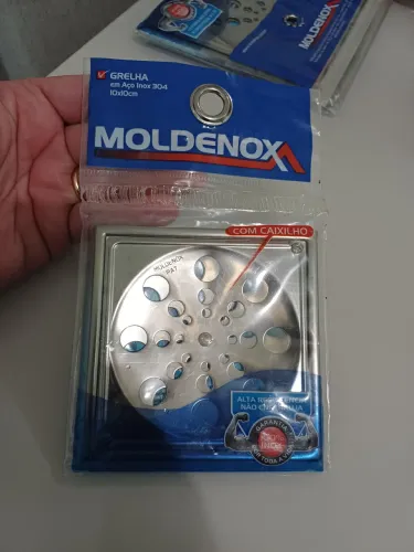 Grelha com castilho aço inox 10x10cm moldenox