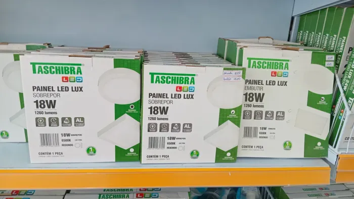 Painel LED Lux 18W - Sobrepor e Embutir - Taschibra