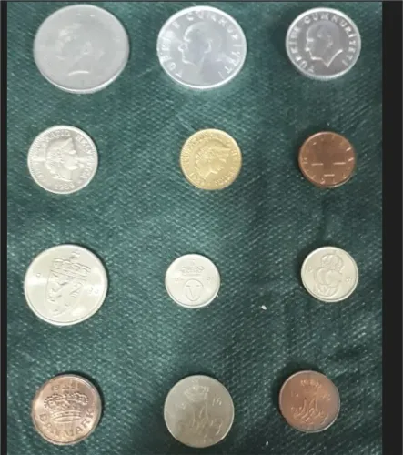 Moedas Antigas Lote(12) (Turquia- Helvécia-Suécia e Dinamarca)