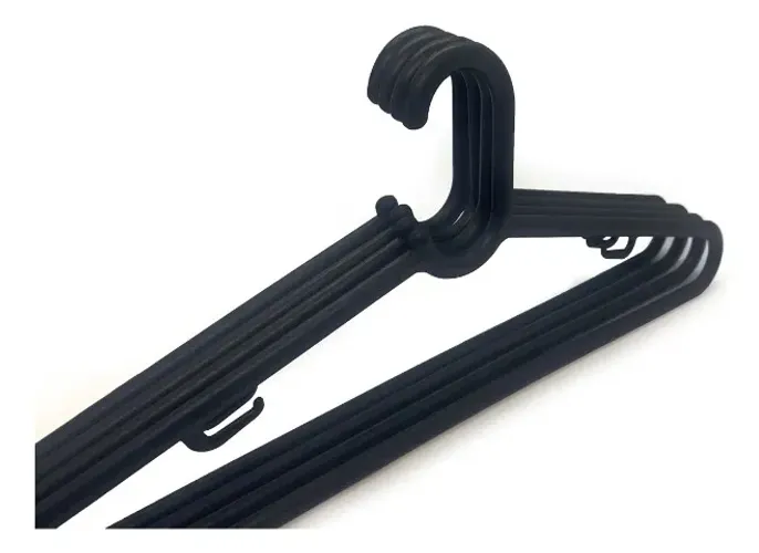 kit c/6 pcs cabide de roupas clássico grande em pp adulto su-1264