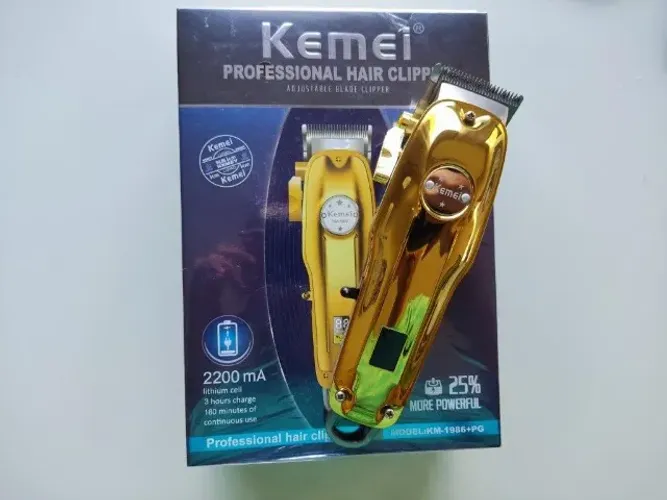 Máquina de Cortar Cabelo Kemei Toda em Metal