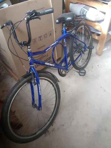 Bicicleta barra forte azul 