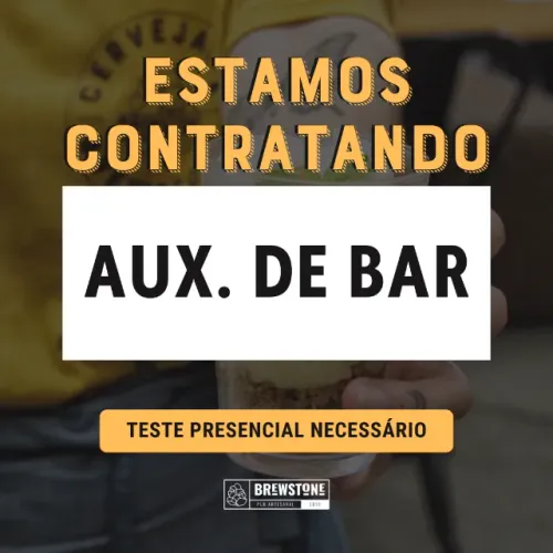 Vaga auxiliar de bar (barback)